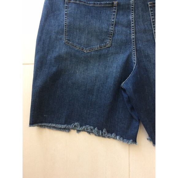 Lane Bryant Cut Off Shorts Mid Rise Boyfriend Bermuda Denim Stretch - Picture 7 of 8